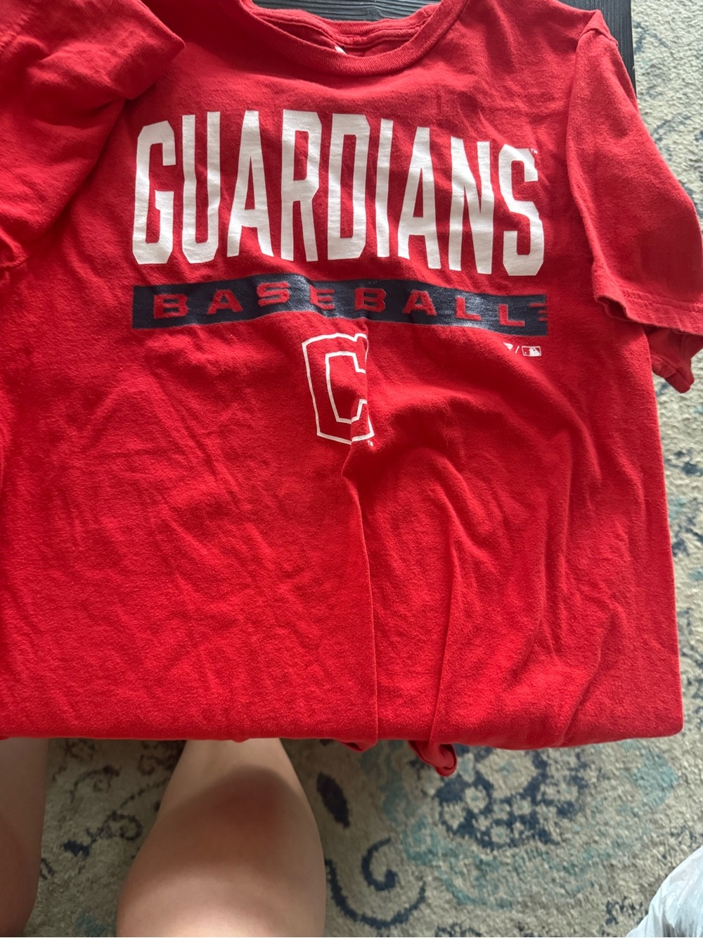 Fanatics Red Guardians Baseball Tee for Kids